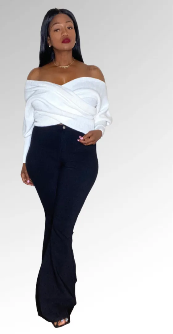 Ivory Wrap Sweater