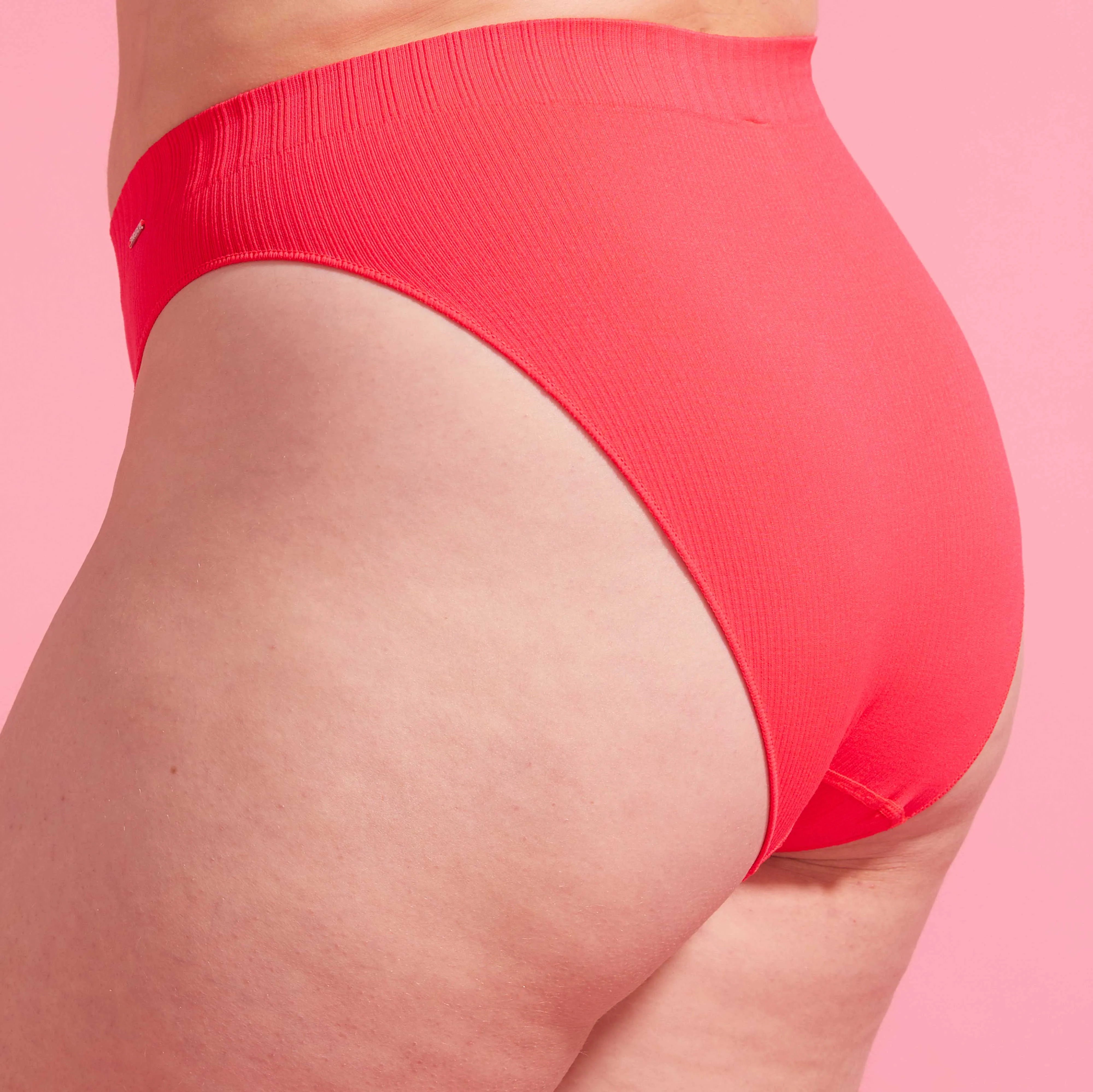 Ivy Seamfree High Cut Bikini Brief Coral