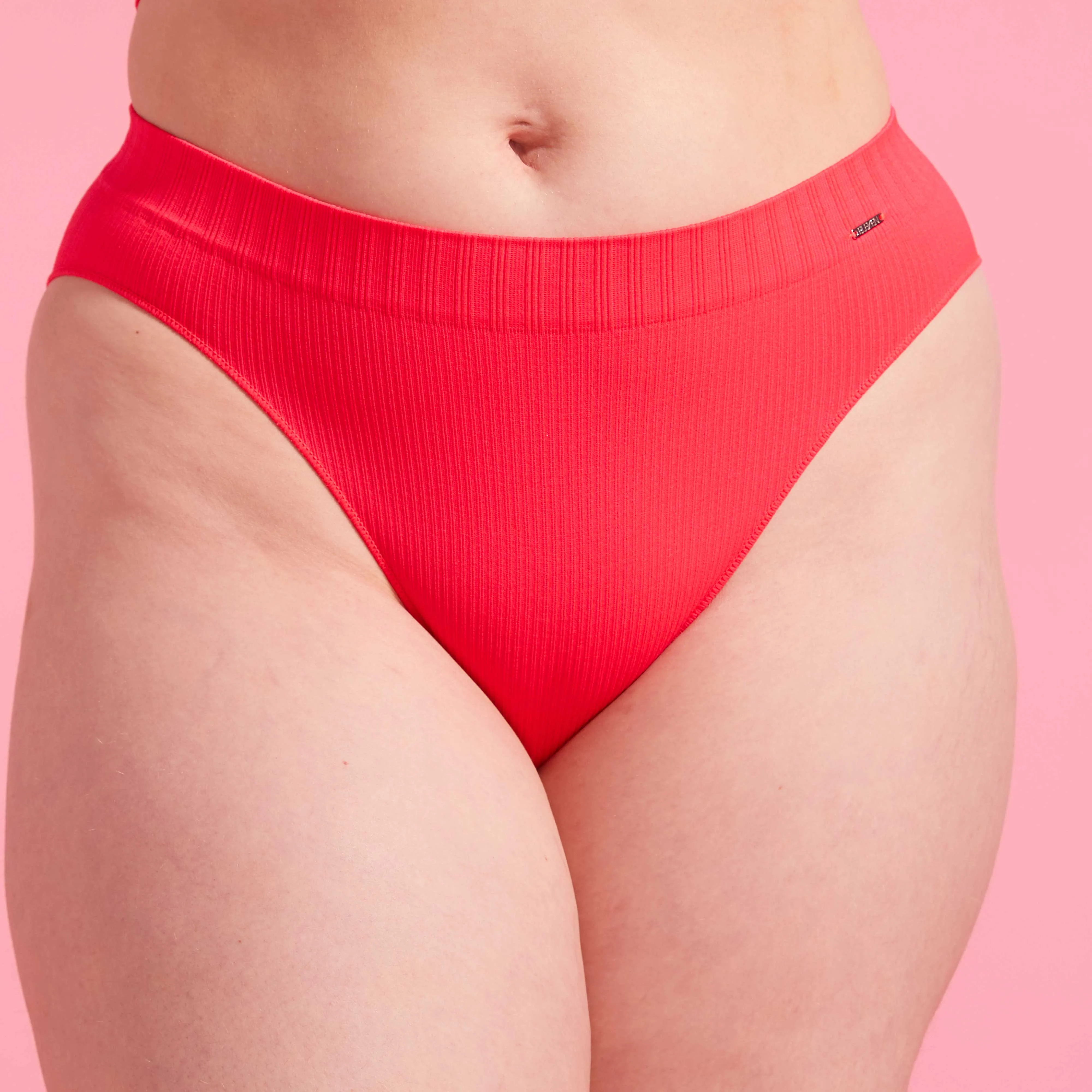 Ivy Seamfree High Cut Bikini Brief Coral