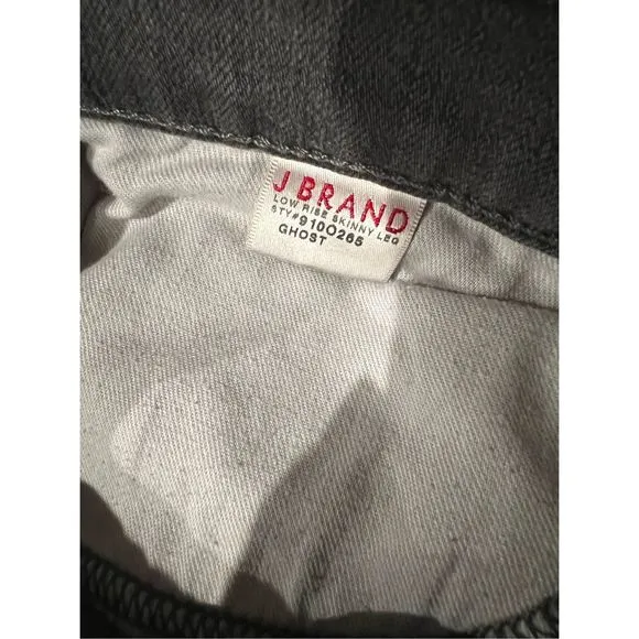 J Brand Low Rise Pencil Leg Skinny Denim Jeans Ghost Gray