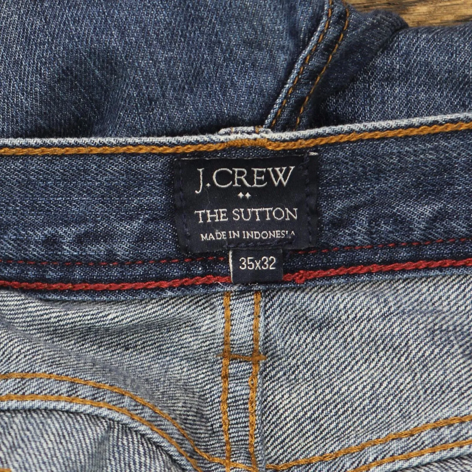 J. Crew Mens The Sutton Zipper Fly Straight Leg Jeans 166c1e84f9ebd8 Blue 35x32