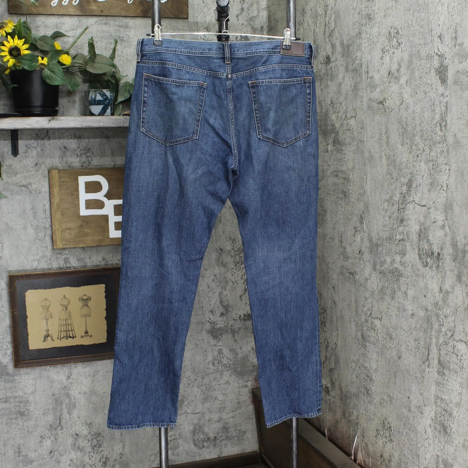J. Crew Mens The Sutton Zipper Fly Straight Leg Jeans 166c1e84f9ebd8 Blue 35x32