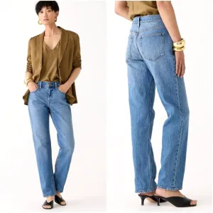 J. Crew Mid-Rise '90s Classic Straight-Fit Jean in Pheasant Wash