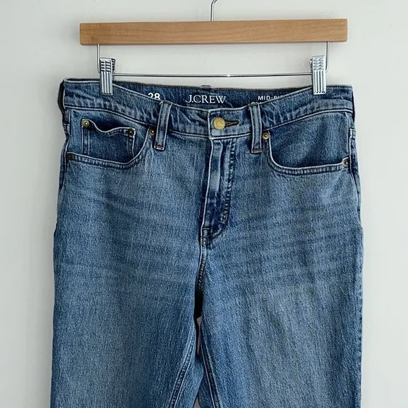 J. Crew Mid-Rise '90s Classic Straight-Fit Jean in Pheasant Wash