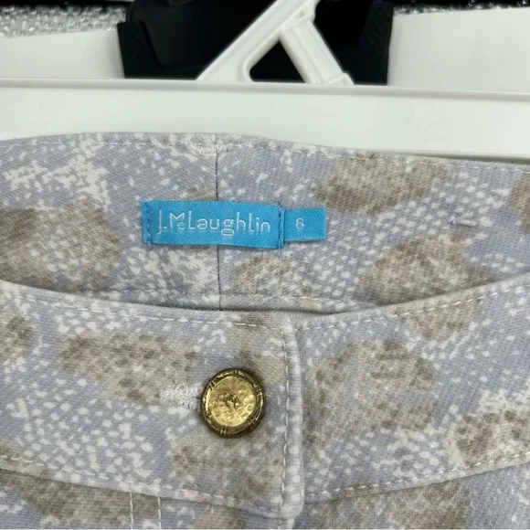 J. McLaughlin Lexi Boa Stretch Skinny Jeans Blue Sand Size 6