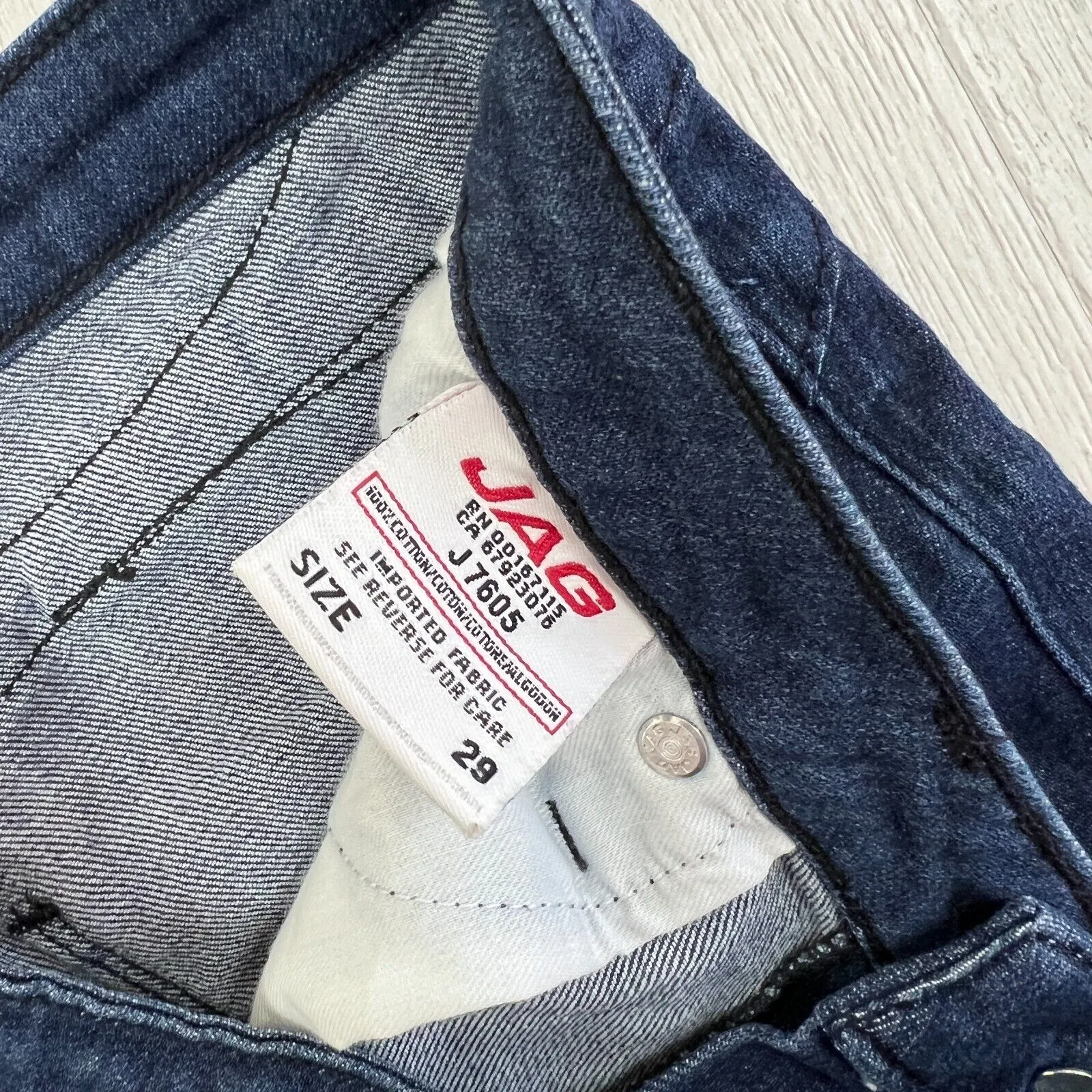 JAG Womens Dark Navy Denim Jeans Size 29