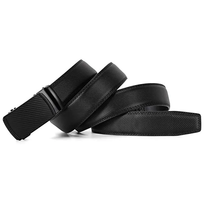 JASGOOD Men Leather Belt Ratchet Dress Belt with Automatic Buckle   High Quality Leather with Nice Gift Box Perfect Gift for Men