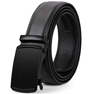 JASGOOD Men Leather Belt Ratchet Dress Belt with Automatic Buckle   High Quality Leather with Nice Gift Box Perfect Gift for Men