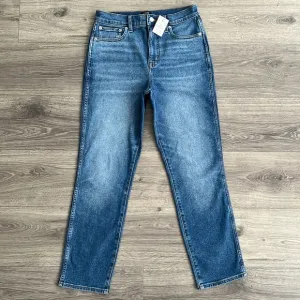 J.CREW Classic Vintage Jeans Size 27 High Rise Straight Leg Denim Blue Retro NWT