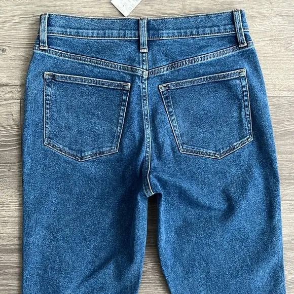 J.CREW Classic Vintage Jeans Size 27 High Rise Straight Leg Denim Blue Retro NWT