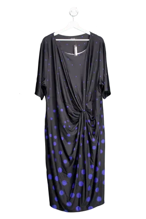 JD Williams Black And Blue Twisted Midi Dress UK 32