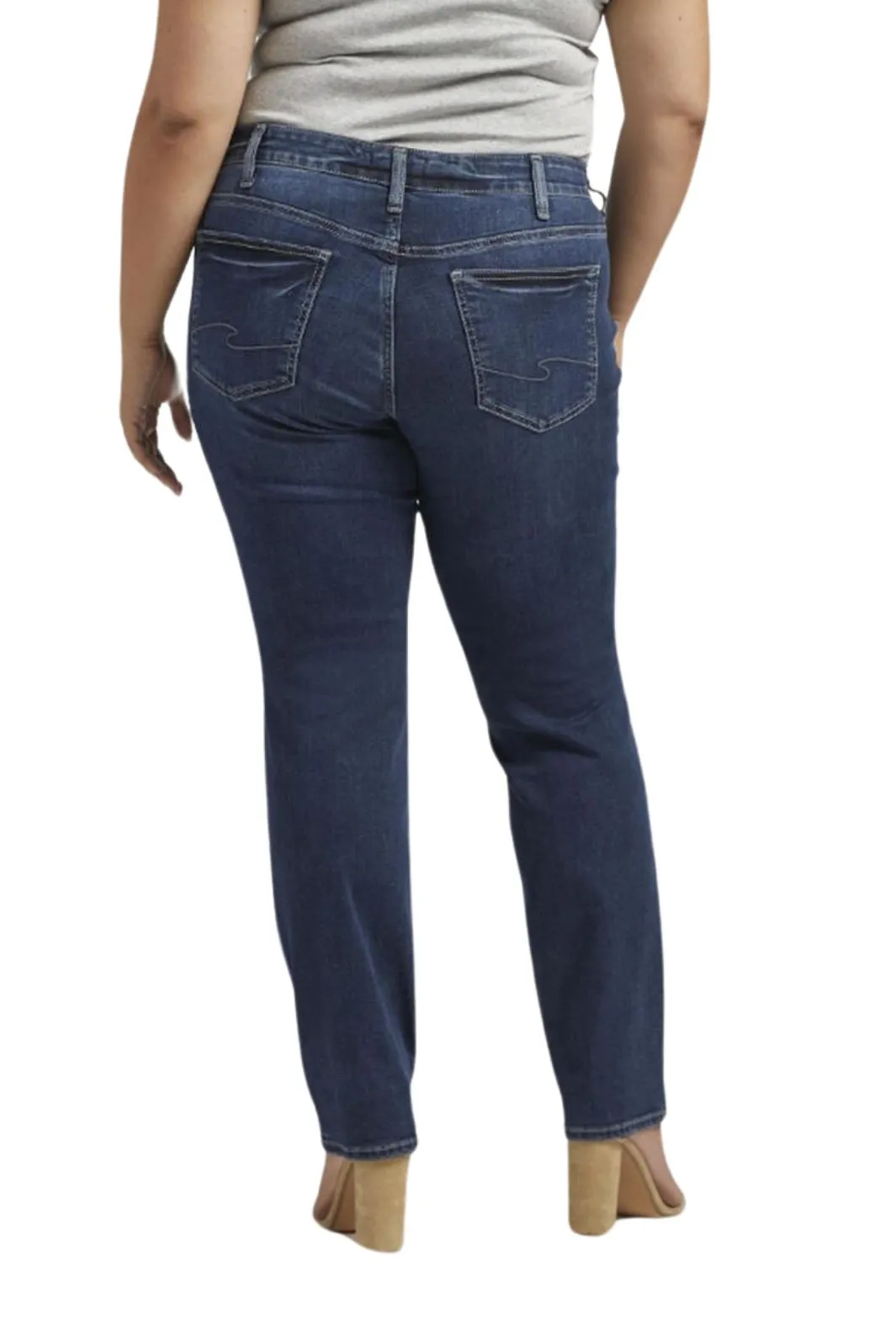 Jeans Suki Straight Courte Taille Plus de Silver Jeans