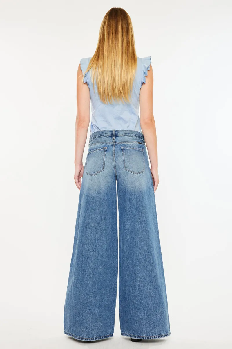 Jocy Mid Rise Super Wide Jeans