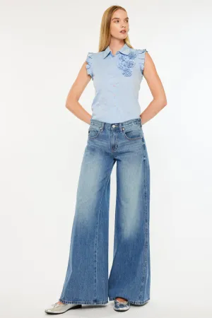 Jocy Mid Rise Super Wide Jeans