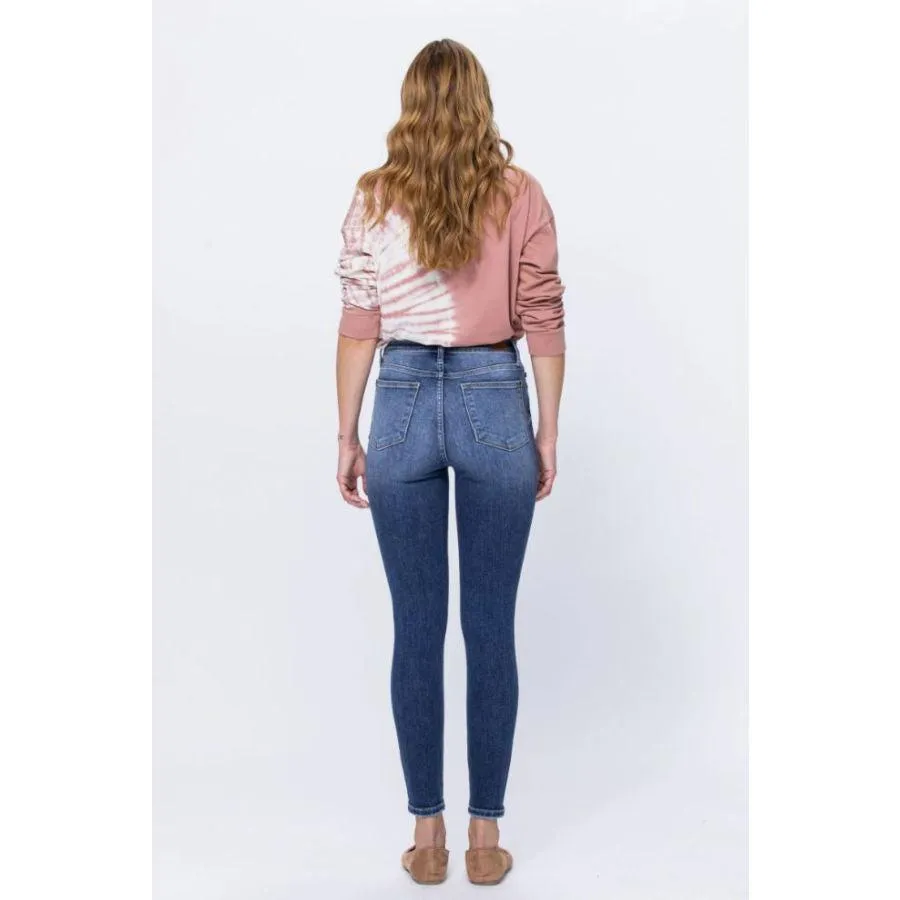 Judy Blue High Rise Button Fly Skinny Jeans