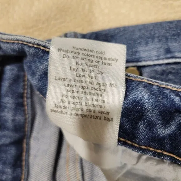 Judy Blue High Rise Rainbow Embroidery Cropped Straight Leg Jeans, sz 29