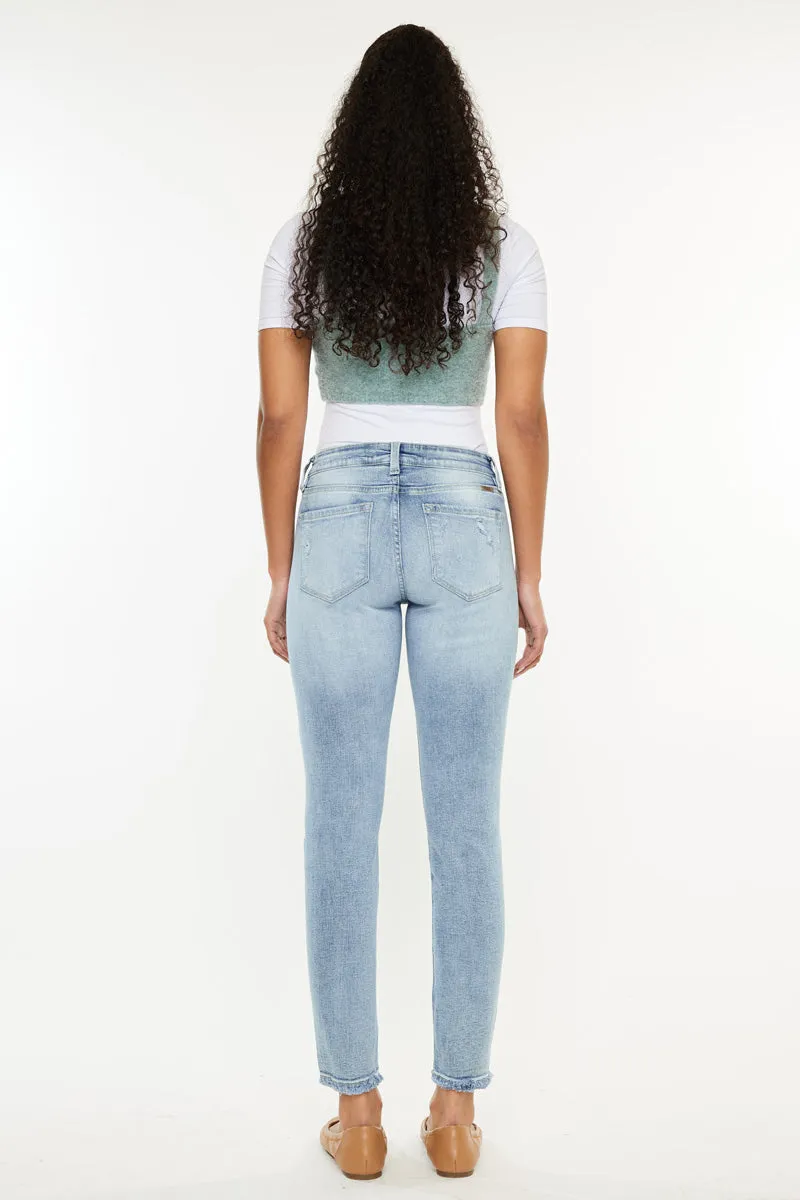 Kaleigh Mid Rise Ankle Skinny Jeans