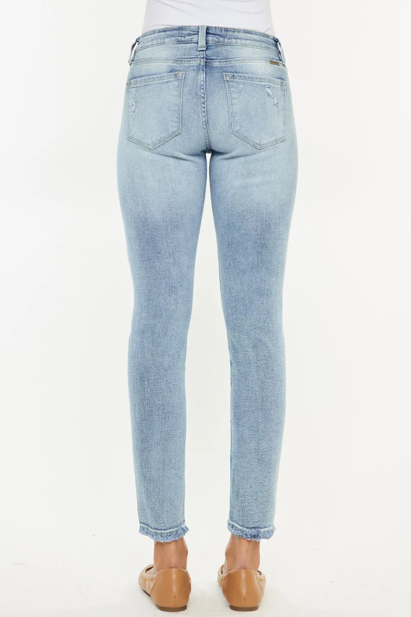 Kaleigh Mid Rise Ankle Skinny Jeans