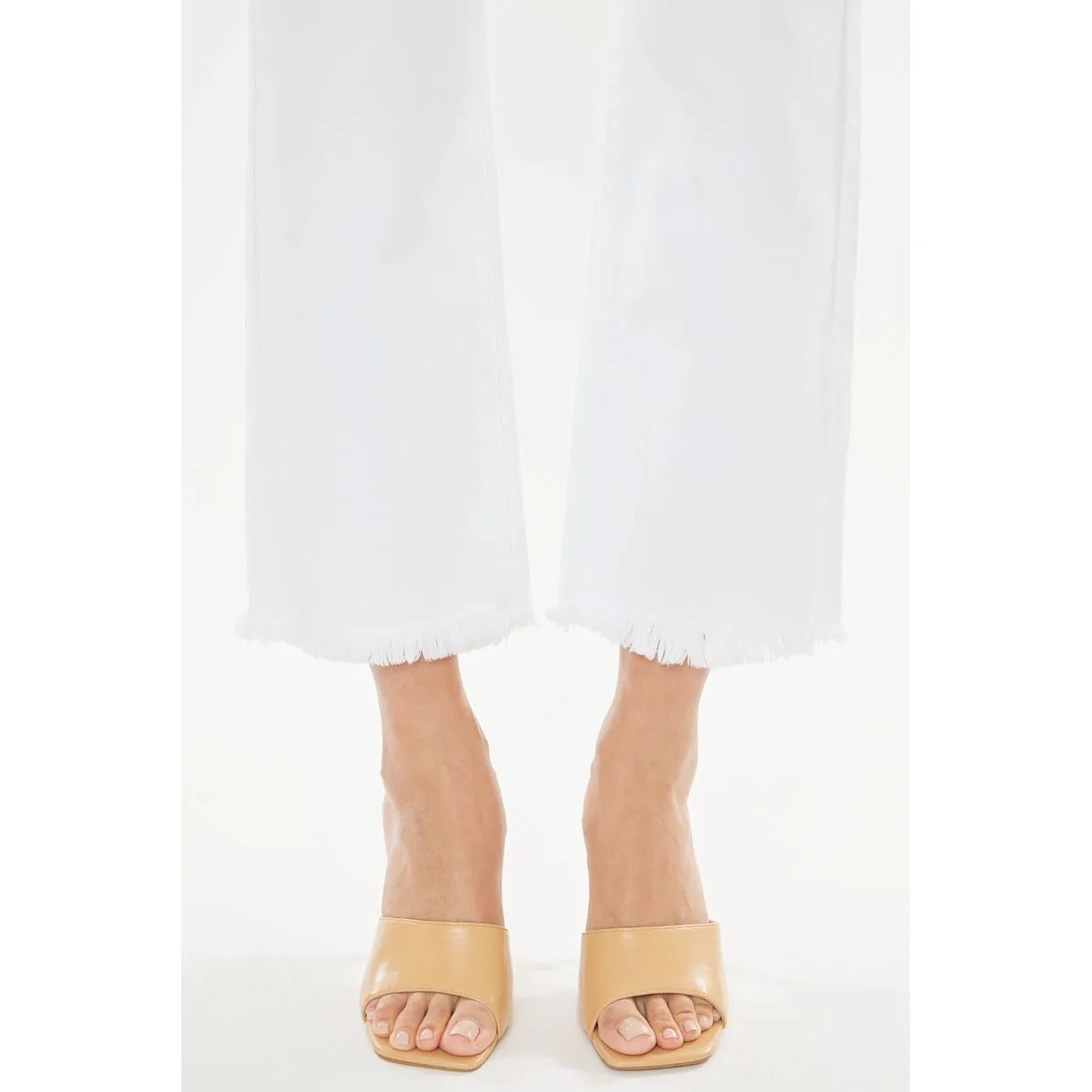 Kan Can High Rise White Denim