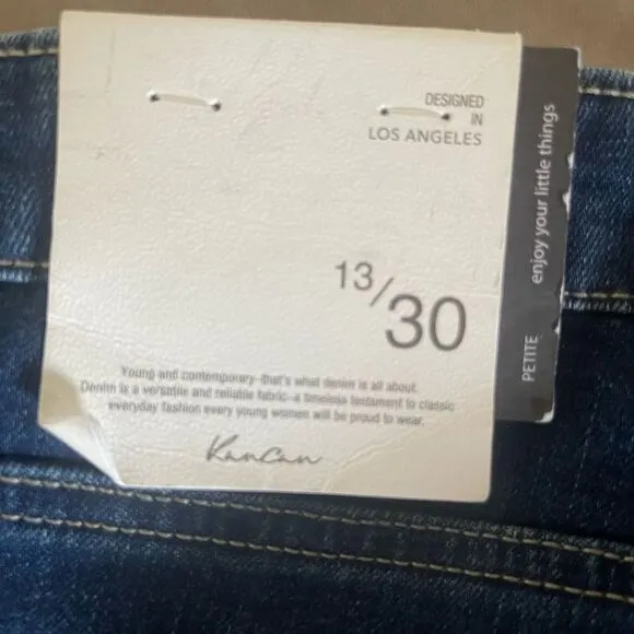 Kancan blue denim flare jeans petite new w tags