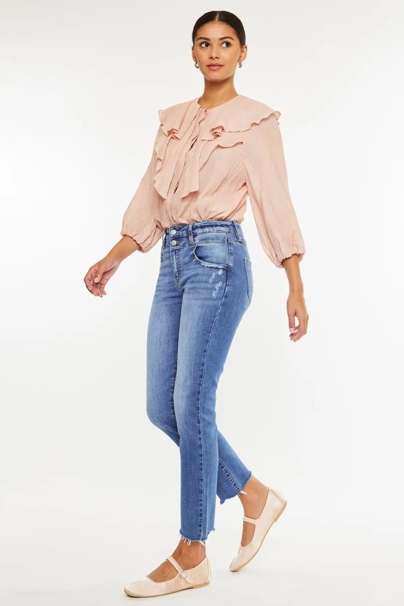 KanCan High Rise Slim Straight Jean