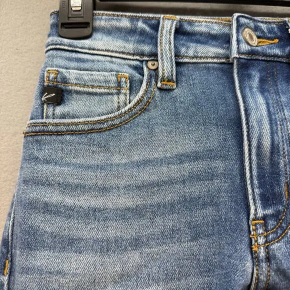 KanCan Jean Women' 1/24 Mid Rise Ancle Skinny Frayed Hem Preppy Normcore NWT