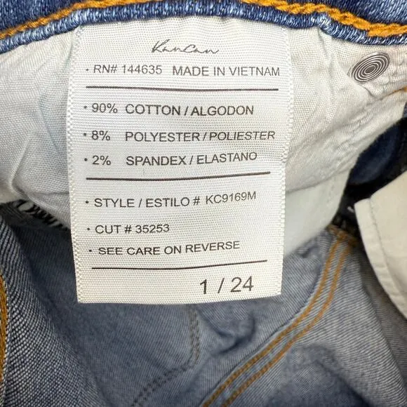 KanCan Jean Women' 1/24 Mid Rise Ancle Skinny Frayed Hem Preppy Normcore NWT
