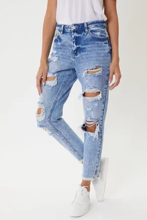 Kancan Ripped mom jeans