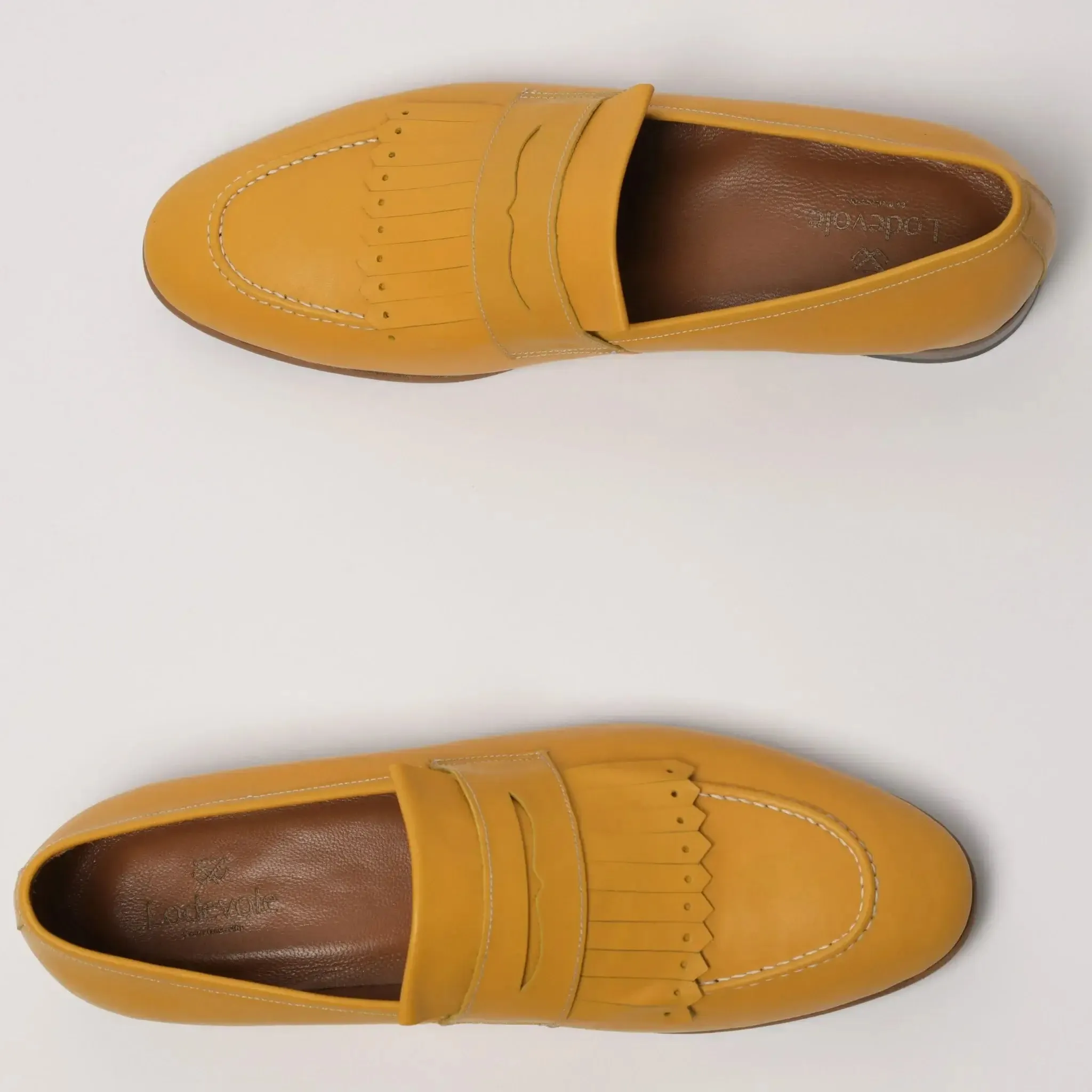Kiltie Penny Loafers Mustard Yellow