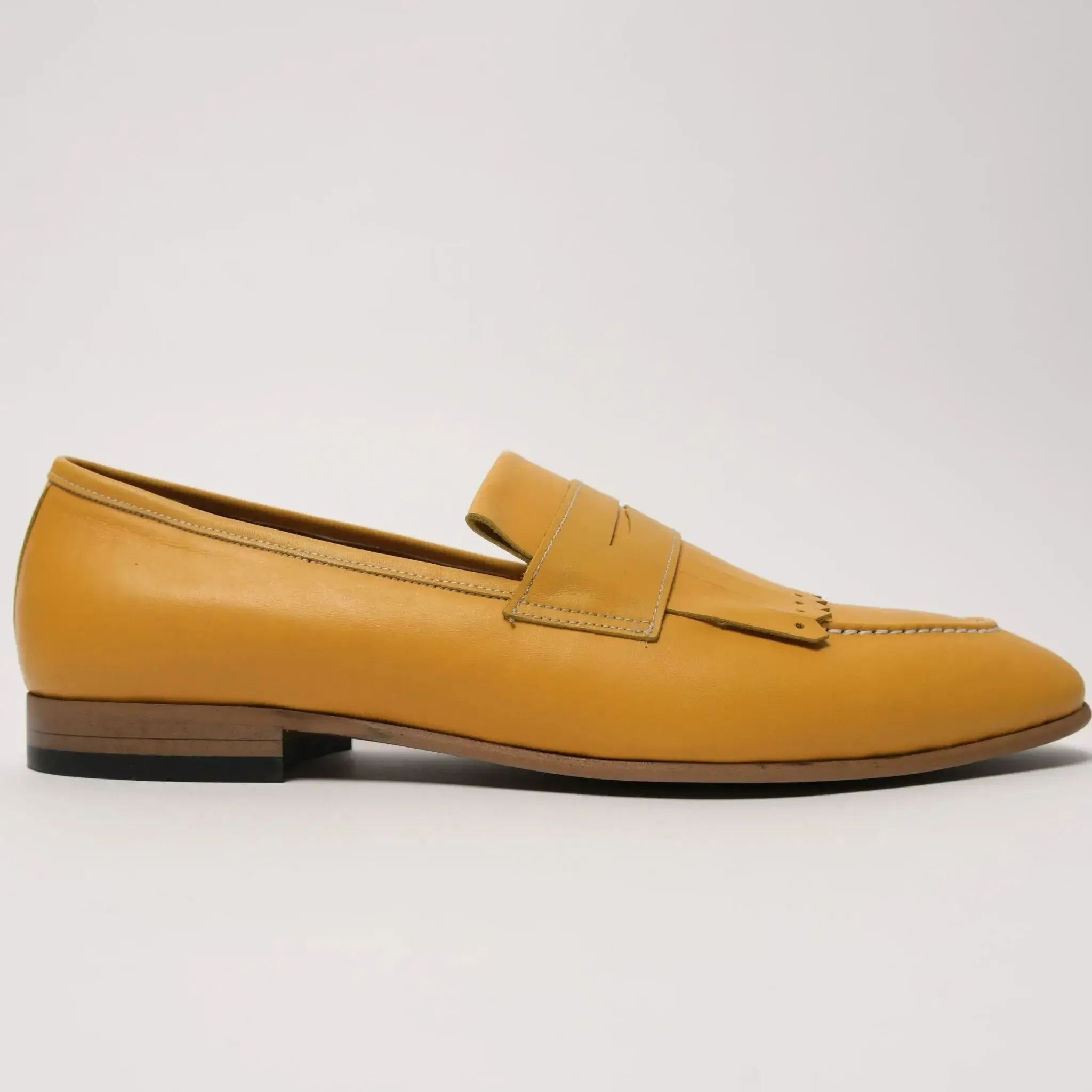 Kiltie Penny Loafers Mustard Yellow
