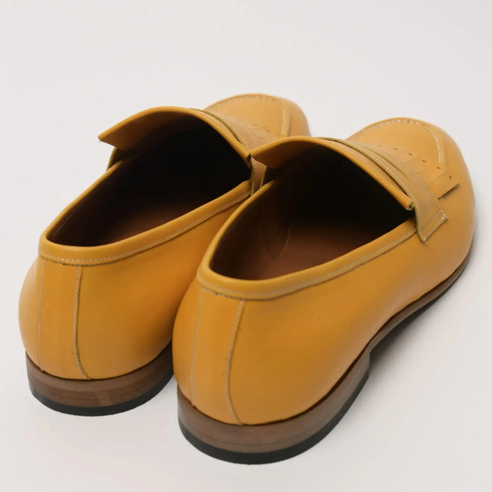 Kiltie Penny Loafers Mustard Yellow