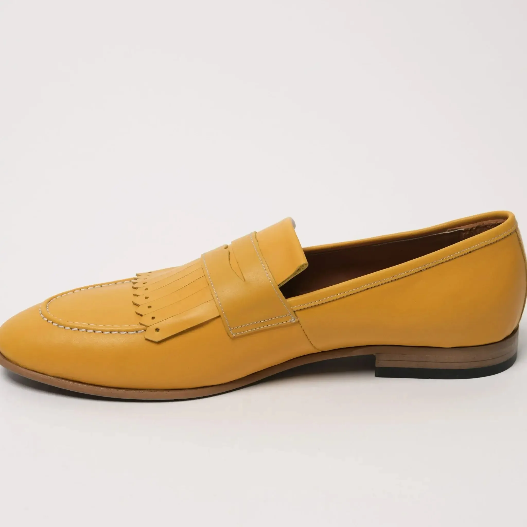 Kiltie Penny Loafers Mustard Yellow