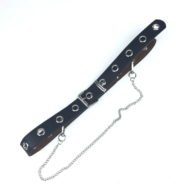 [@kimiperi] "PUNK CIRCLE HOLE CHAIN" BELT K041802REVIEW