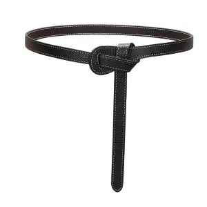 Knotted Leather Corset Belt