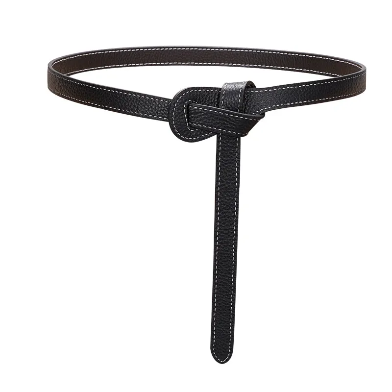 Knotted Leather Corset Belt