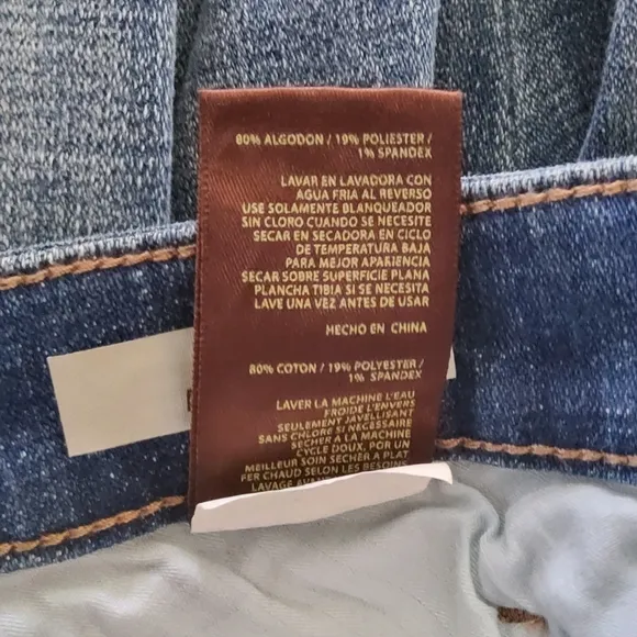 Kut from the Kloth High Rise Ankle Straight Leg Distressed Crop Denim Jeans 22W