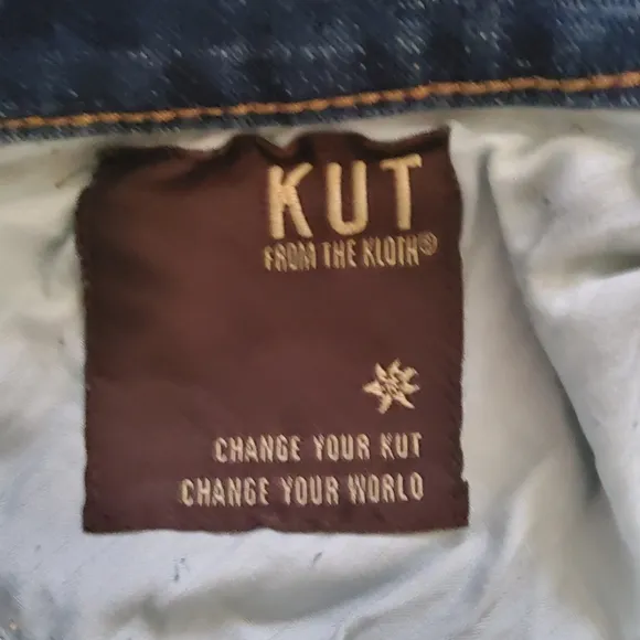 Kut from the Kloth High Rise Ankle Straight Leg Distressed Crop Denim Jeans 22W