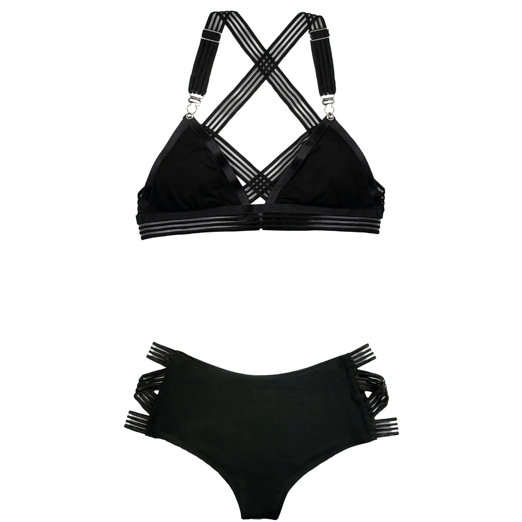 Lace Bralette and Boyshorts Set