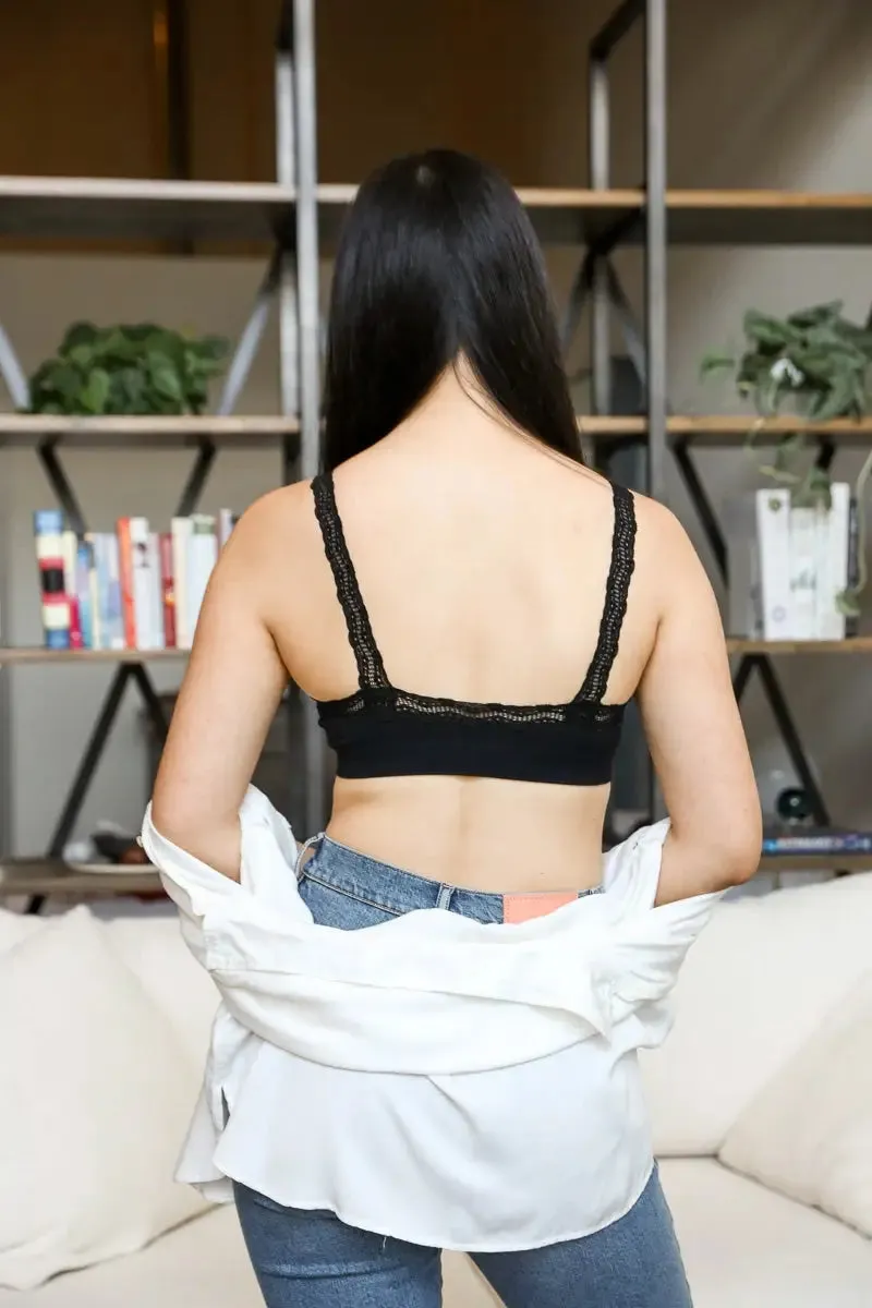 LACE TRIM PADDED BRALETTE TOP