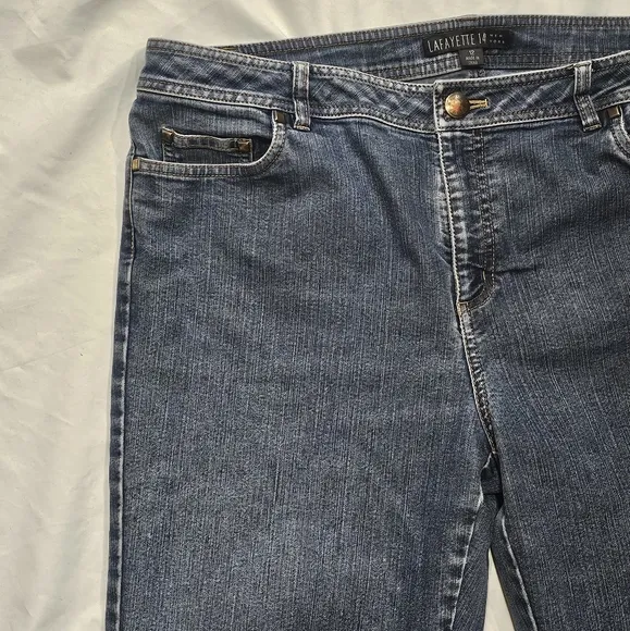 Lafayette 148 Bootcut High Rise Stretch Medium Wash Women's Denim Jeans Size 12