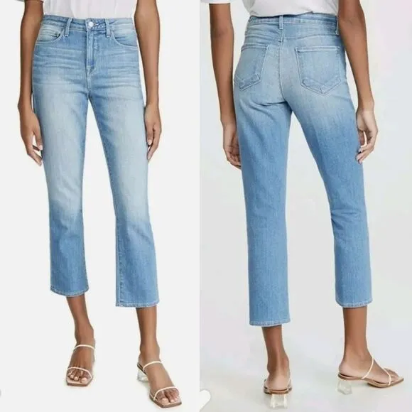 L'Agence Nadia Straight Leg High Waist Blue Jeans Size 26