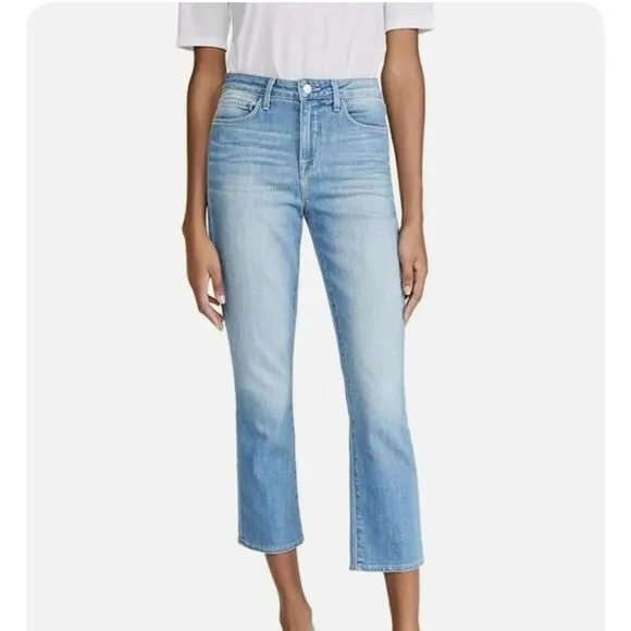 L'Agence Nadia Straight Leg High Waist Blue Jeans Size 26