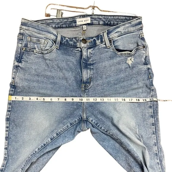 Lane Bryant High Rise Destructed Blue Jeans Size 18