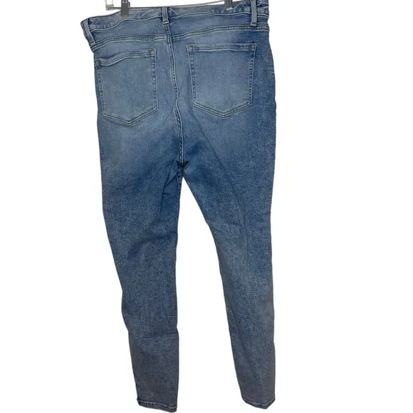 Lane Bryant High Rise Destructed Blue Jeans Size 18