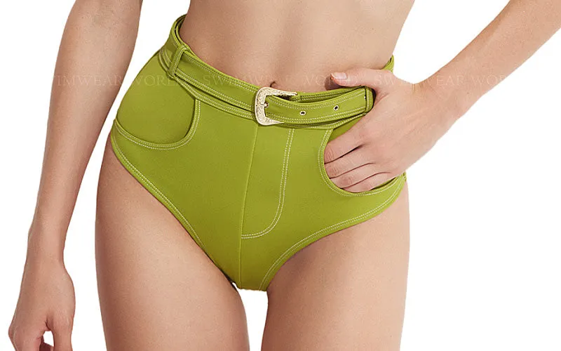 Lavinia Bandeau With Buckles Bikini ::RET