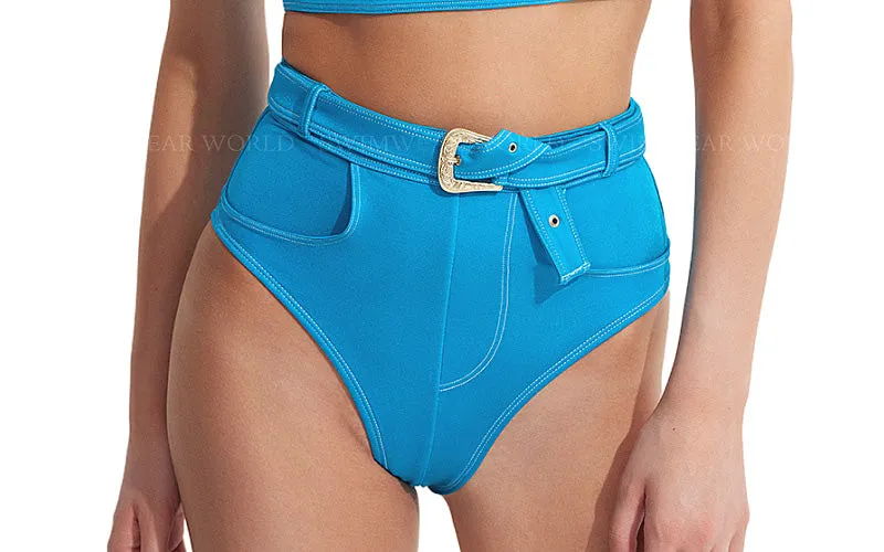 Lavinia Bandeau With Buckles Bikini ::RET