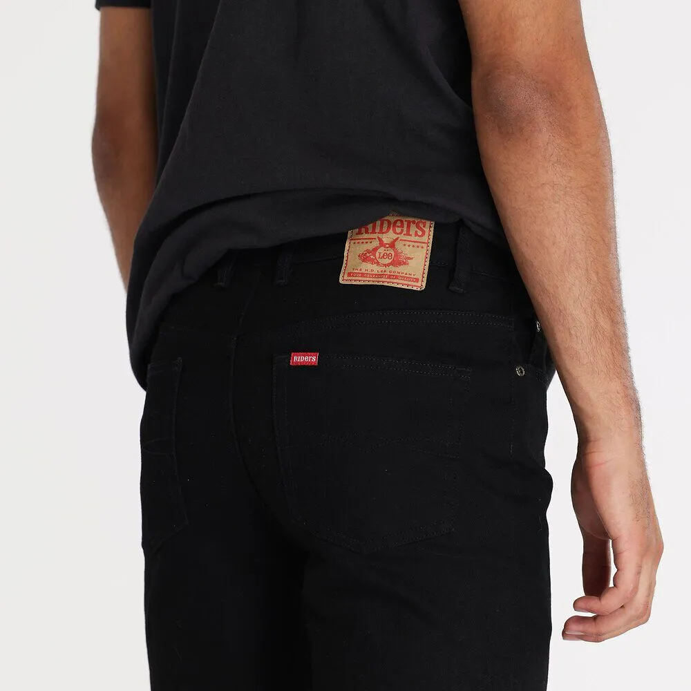 Lee Riders Classic Straight Stretch Mens Jeans Black