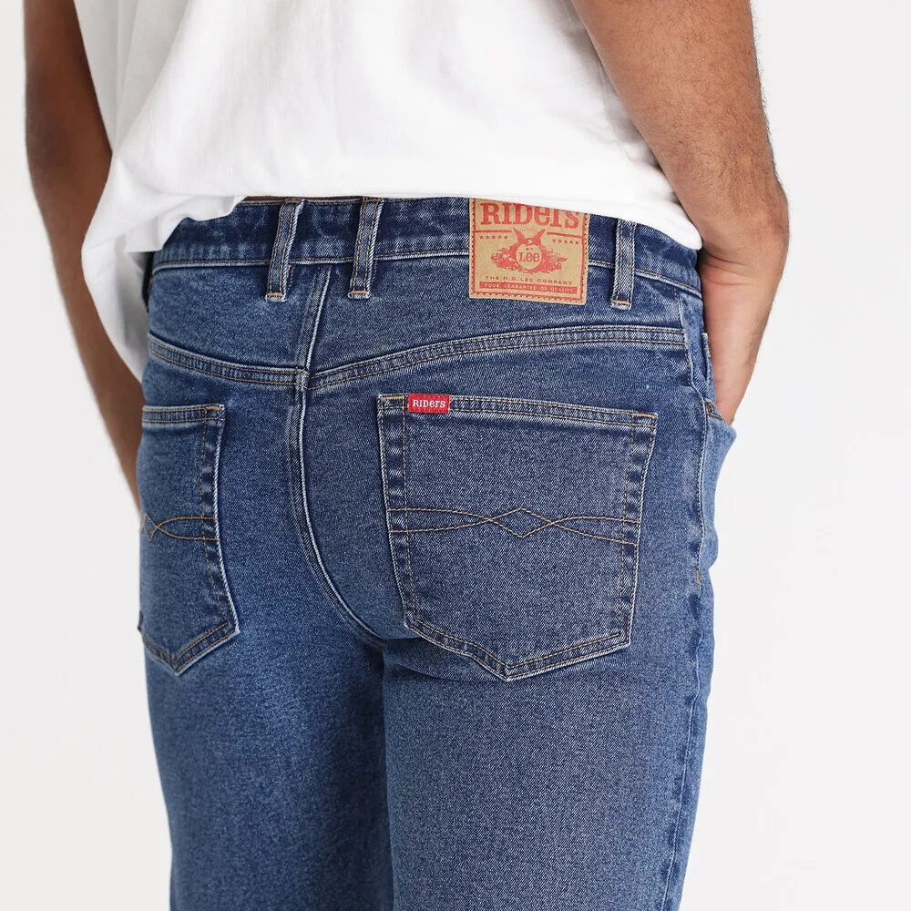 Lee Riders Classic Straight Stretch Stonewash Mens Jeans