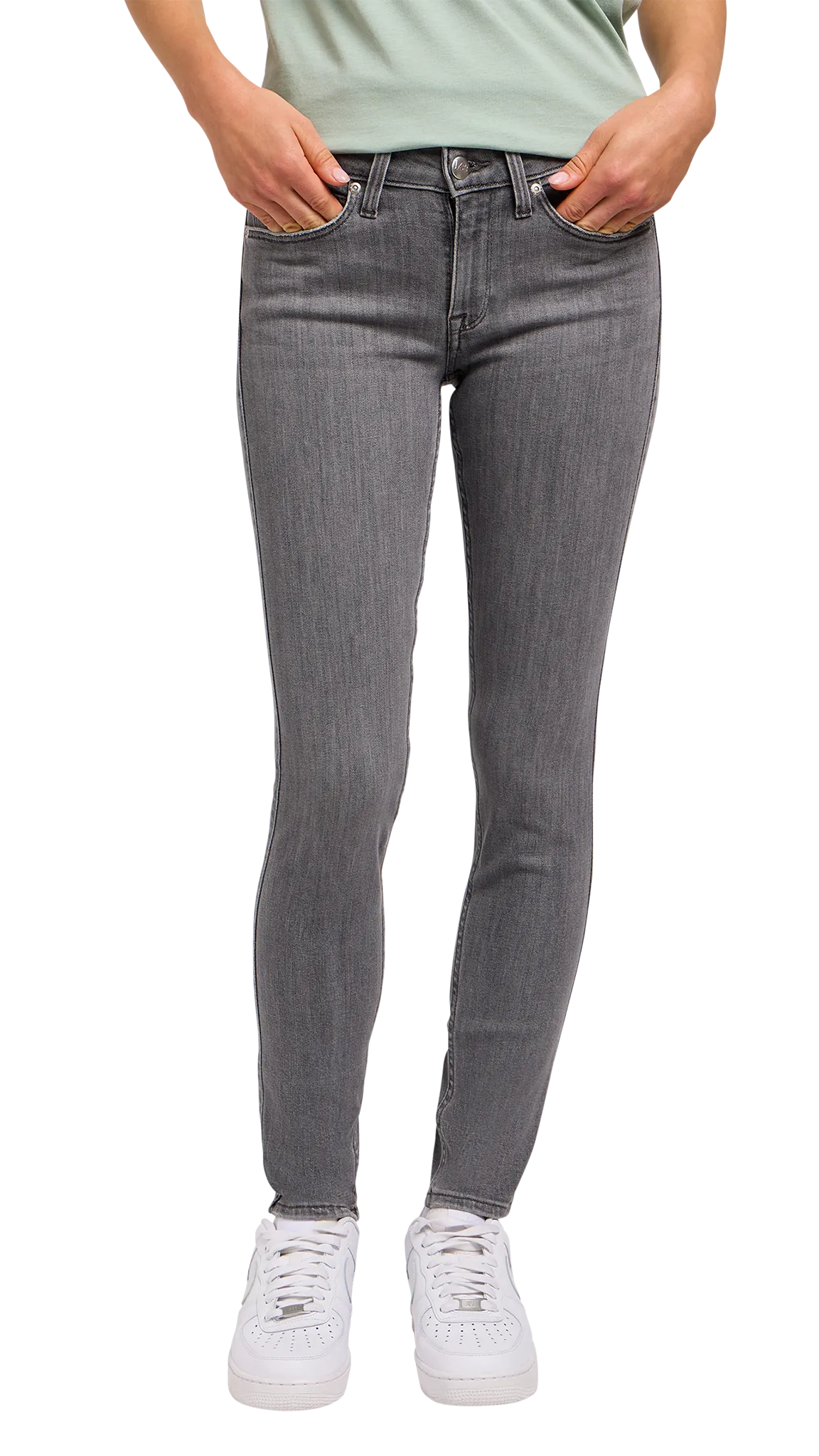 Lee Scarlett Jeans Skinny, Grau "Ash Stone"