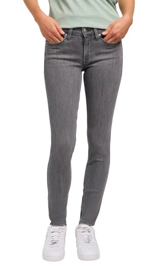Lee Scarlett Jeans Skinny, Grau "Ash Stone"